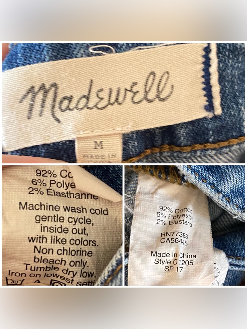 MADEWELL Skinny Overalls Drop Hem in Indigo Wash - M - Picture 15 of 15